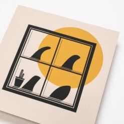 Front Page -Almond Surfboards Shop Findow poster print 18x18in detail 2