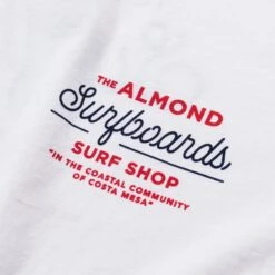 Surf Shop Tee | White -Almond Surfboards Shop Surf Shop Tee WHT detail 1 72dpi