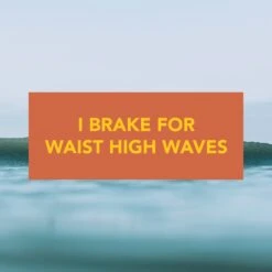"I Brake For Waist High Waves" Bumper Sticker