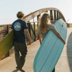 Almond Badge Tee | Navy -Almond Surfboards Shop spring 25 85